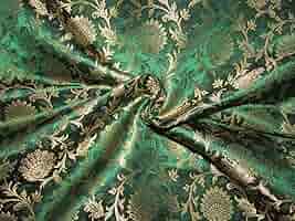 画材 Green gold chiffon Emerald Green Cationic Chiffon Fabric 58'' PRICE PER METER